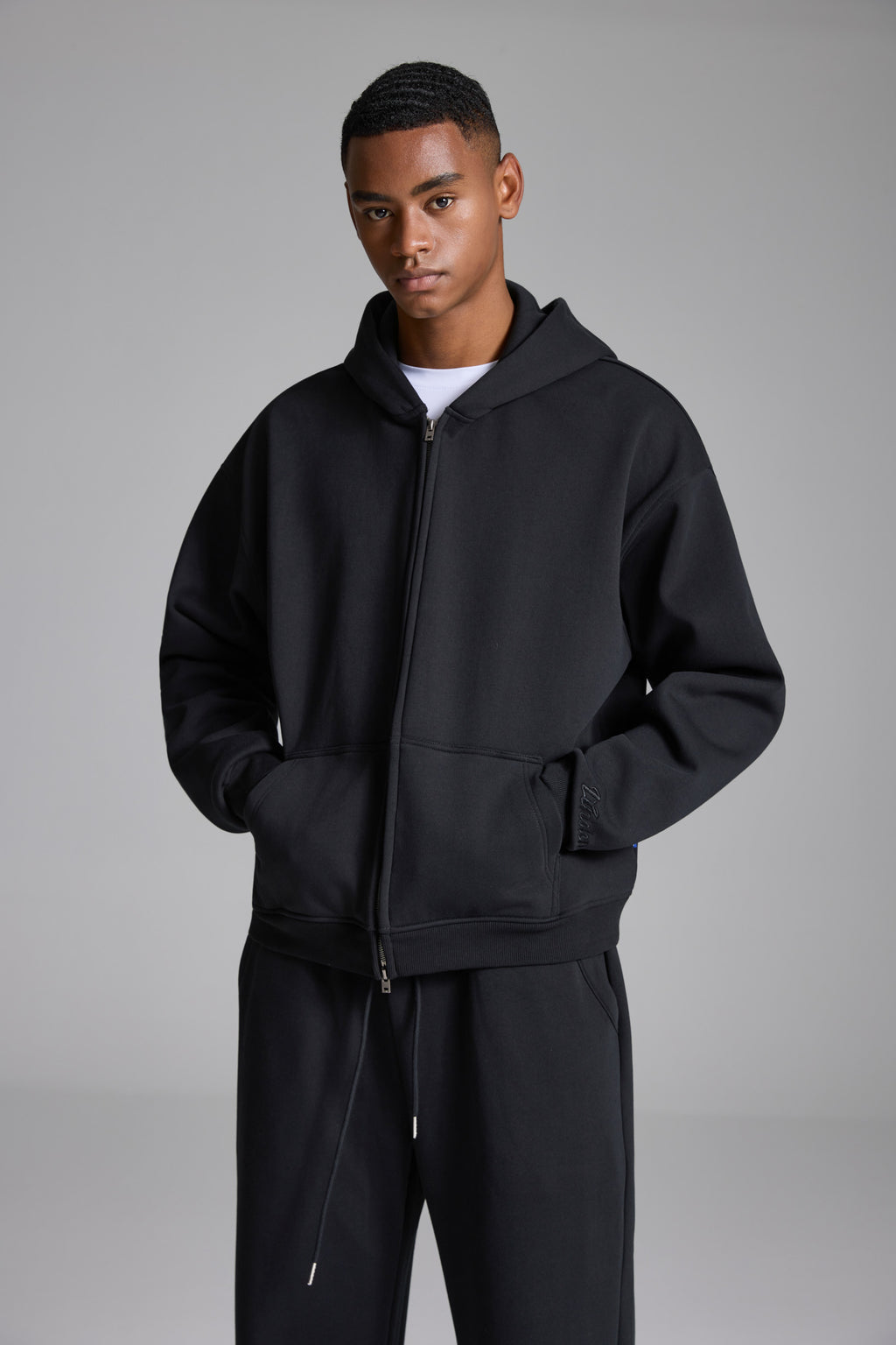 LINDENシリーズ ジップジャケット – ブラック