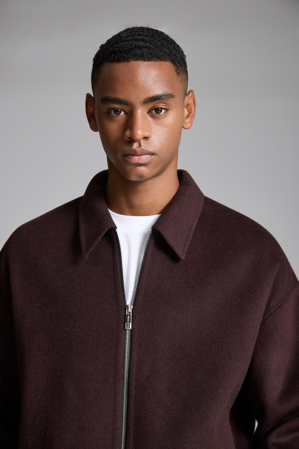 ハンドメイド ピュアウール ジャケット ブラウン