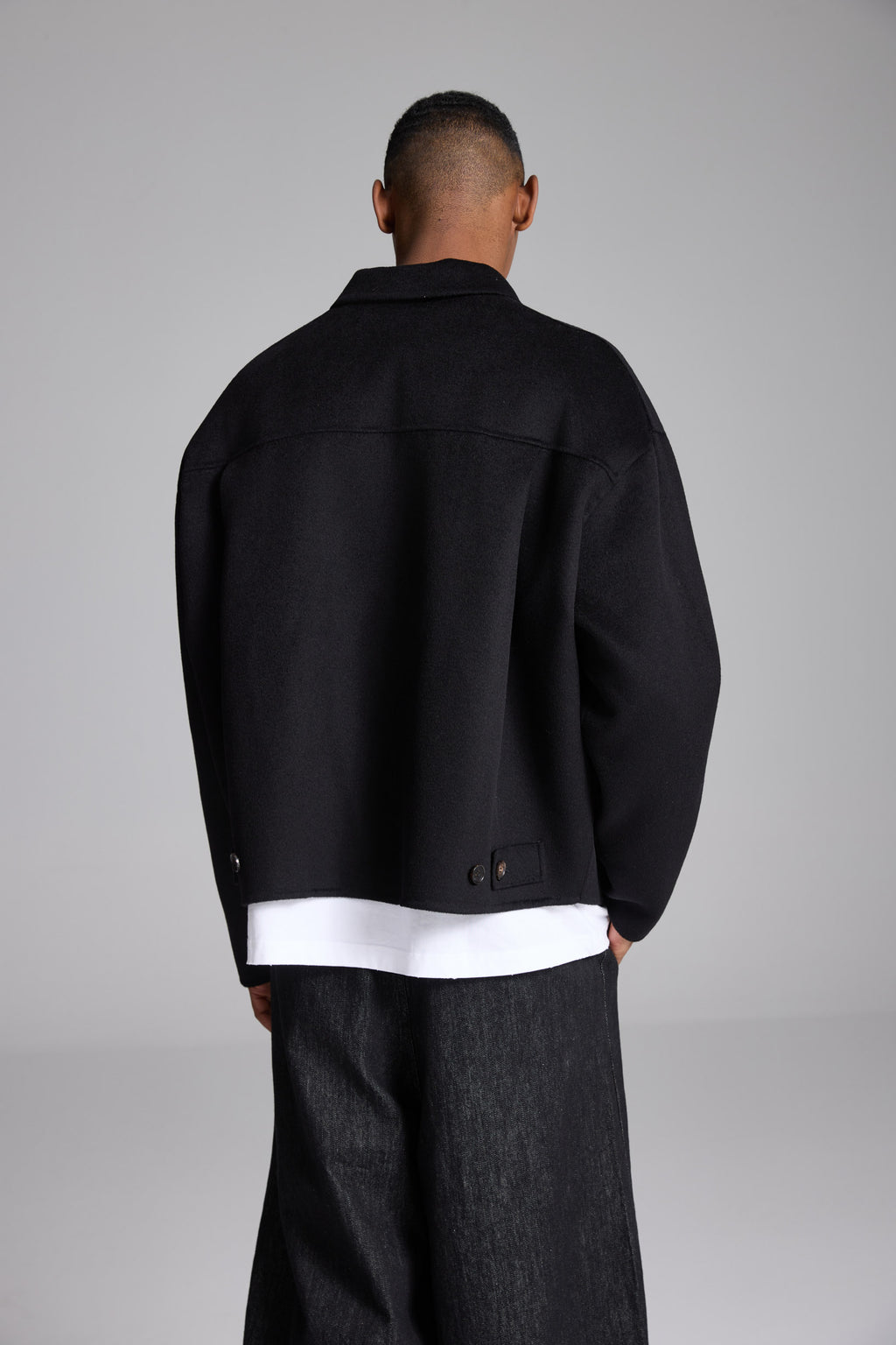 ハンドメイド ピュアウール ジャケット ブラック