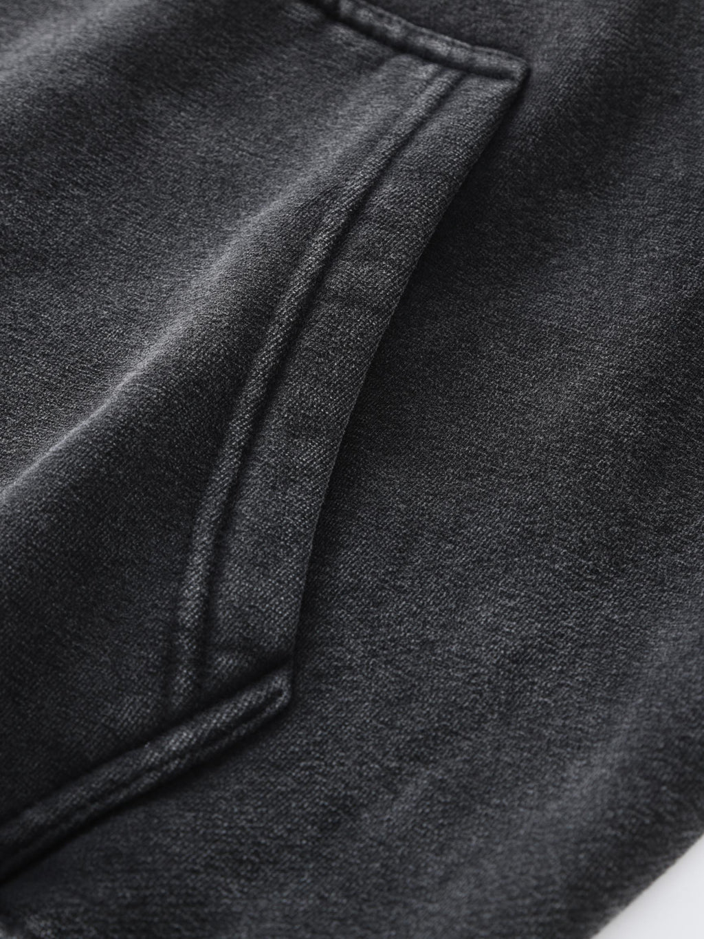 【柔らか 裏起毛】ウォッシュ加工 パーカー ブラック